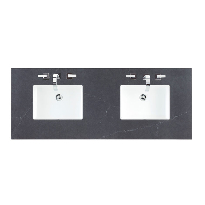 Darby Home Co Vivanco 60'' Double Bathroom Vanity with Marble Top & Reviews Wayfair